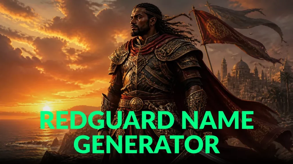 Redguard Name Generator Redguard Name Generator